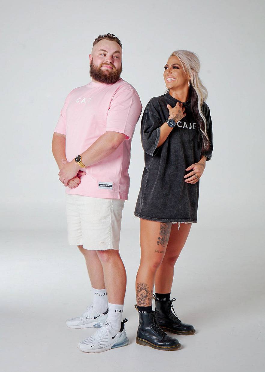 Pink Unisex Oversized CAJE Tee - CAJE Threads