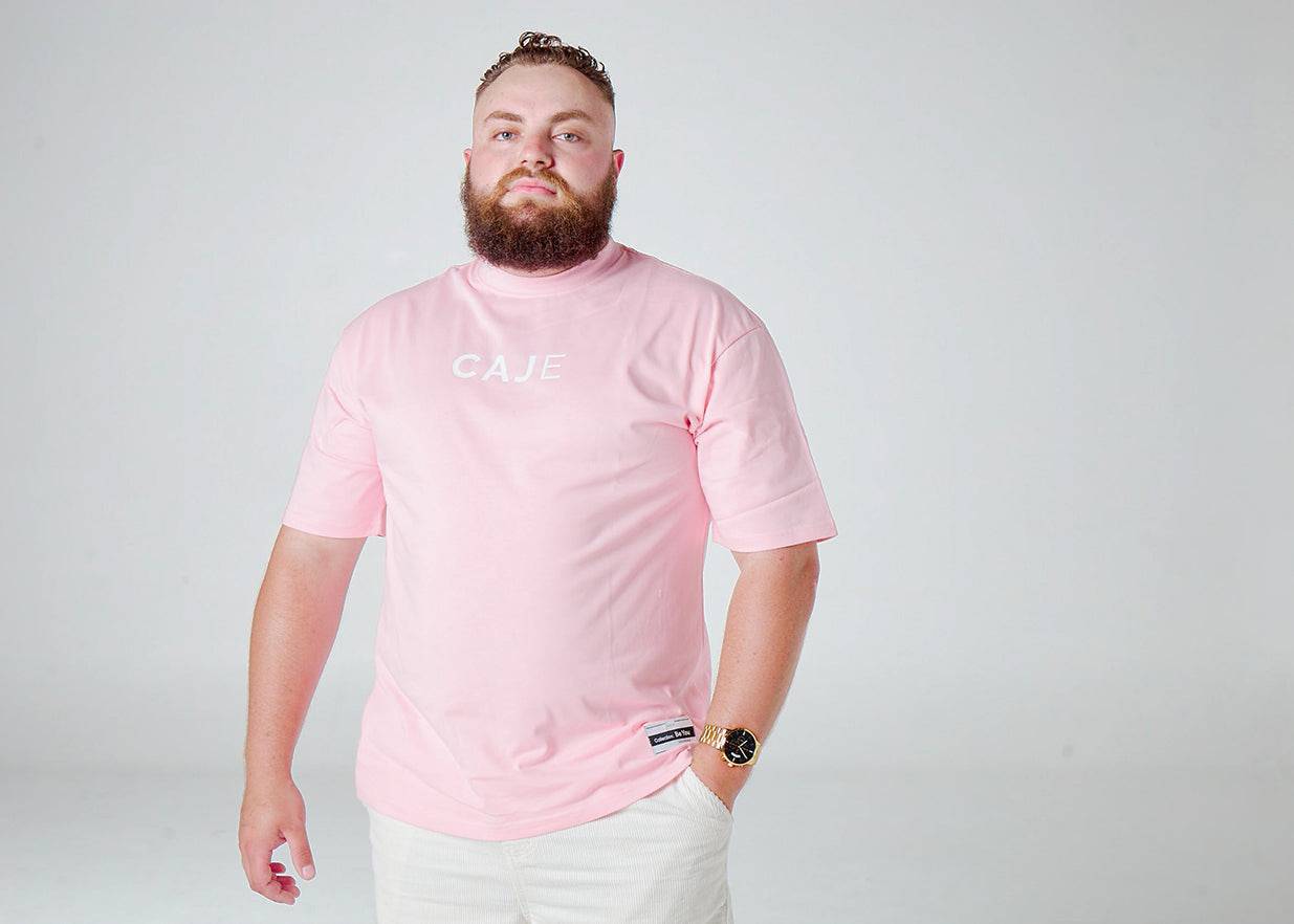 Pink Unisex Oversized CAJE Tee - CAJE Threads