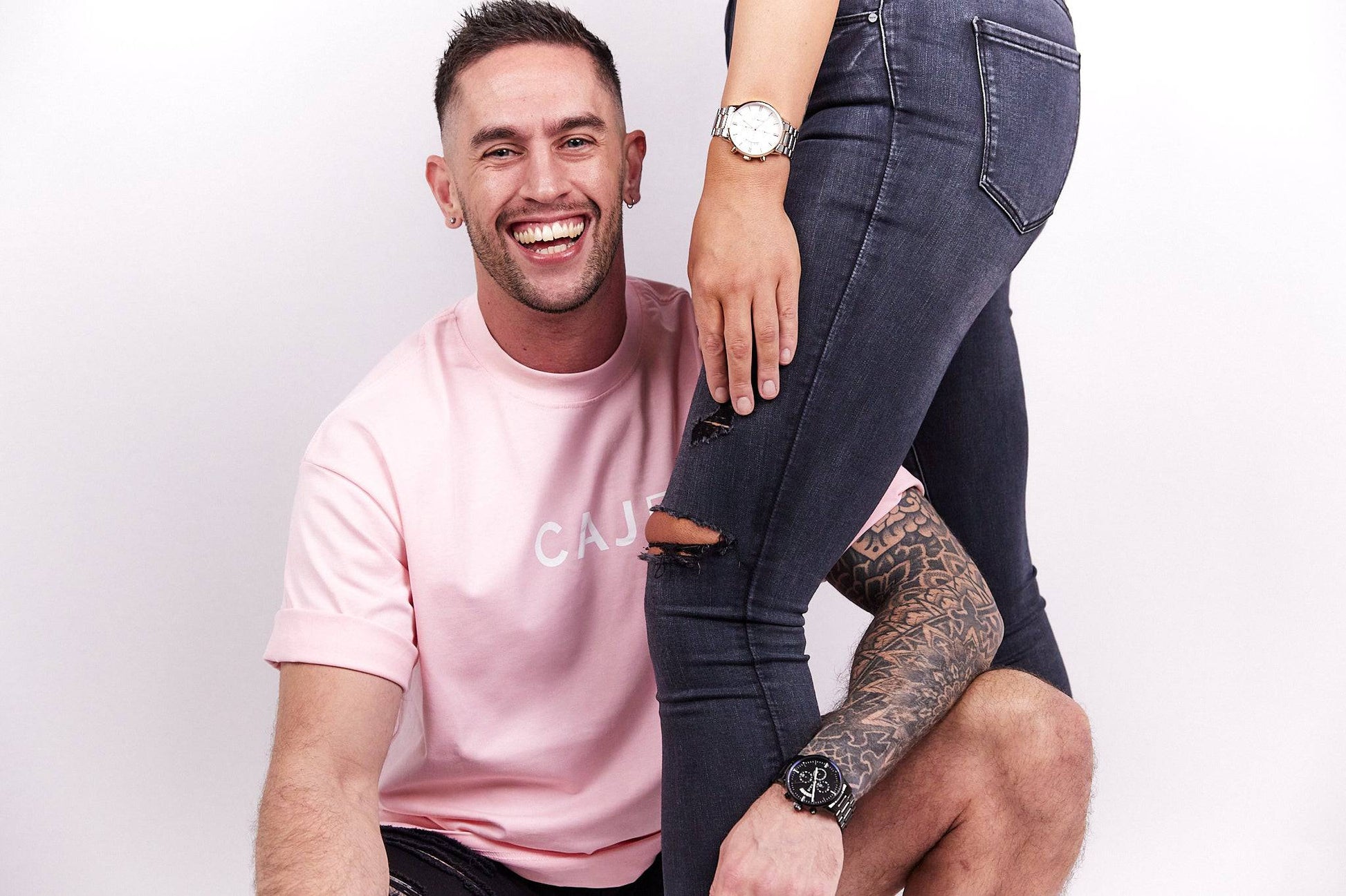 Pink Unisex Oversized CAJE Tee - CAJE Threads