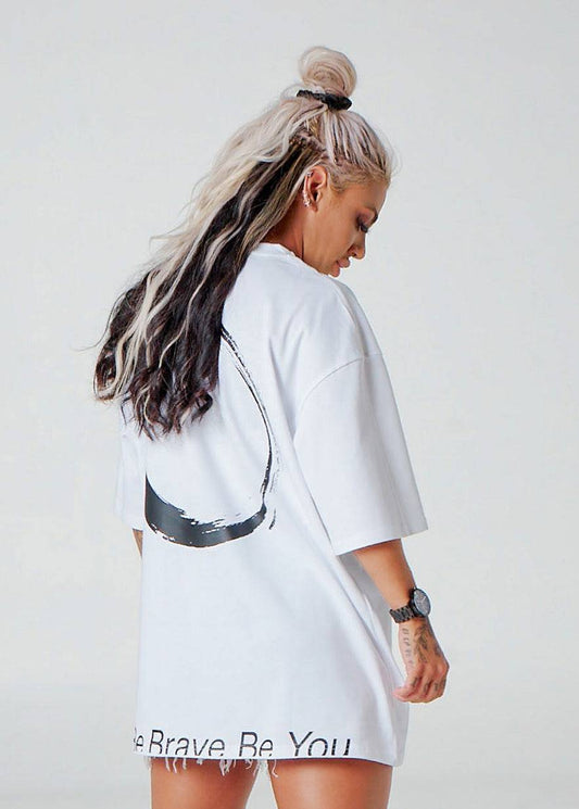 White Unisex Oversized CAJE Tee - CAJE Threads
